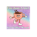 Just a Girl Pink Mug Sticker, Roasted by Mom Coffee